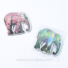 Aimants de réfrigérateur epoxy à cristaux éléphants populaires en porcelaine avec un design élégant